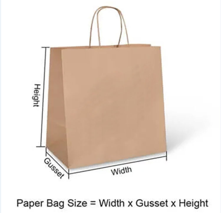 Kraft Paper Bag with Twisted Paper Handle