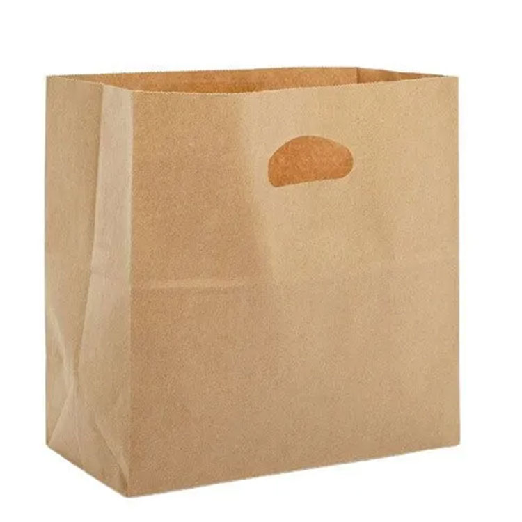 Die-Cut Handle Kraft Paper Shopping Bags